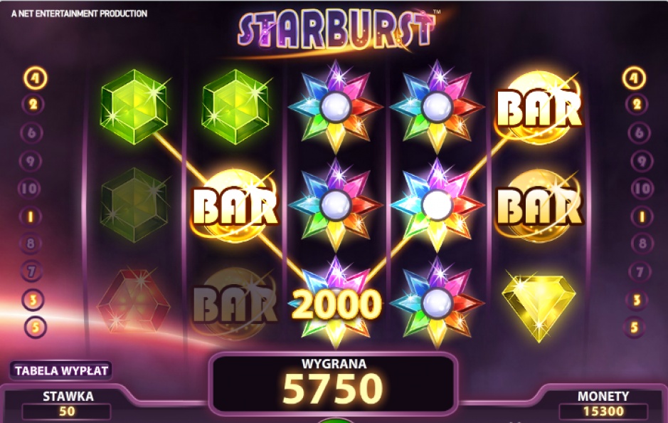 Ile można wygrać na automacie Starburst? Wysokie RTP