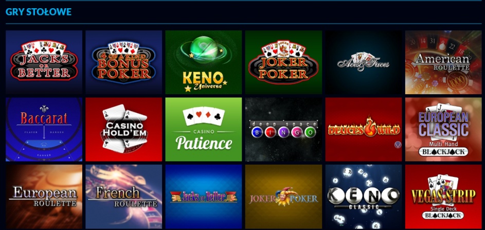 Sprawdź gry stołowe oferowane przez Wild Jackpots Casino