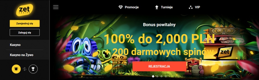 Odbierz bonus powitalny do 2000 PLN dostępny w Zet Casino